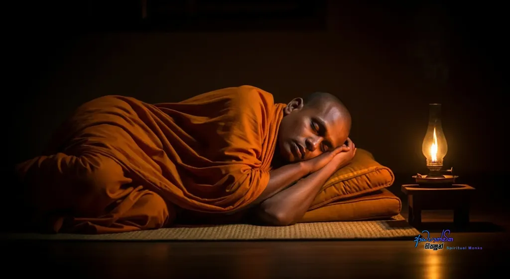 Practicing Mindfulness A Buddhist Monks Guide to Your Daily Life – Mindful Rest The Lions Posture for Sleep_59782.webp